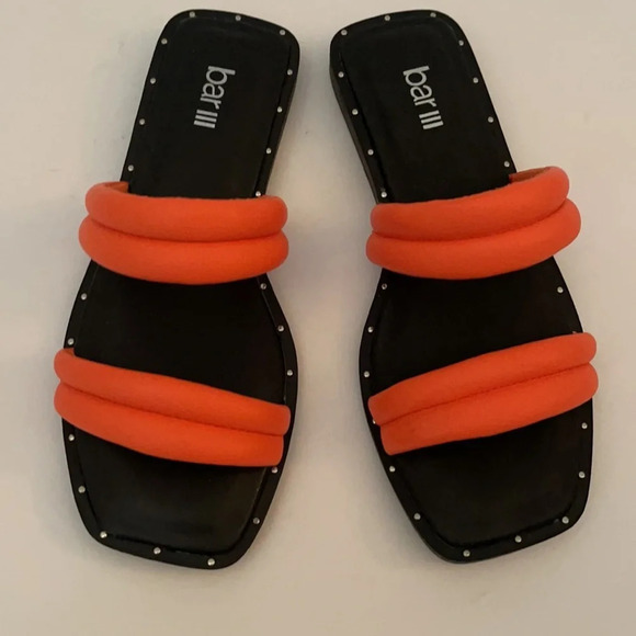 Bar III Womens Solid Slip-On Casual Pool Slides Sandals Orange size 7M - Picture 8 of 10